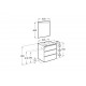 Pack mueble de 3 cajones, lavabo y espejo LED THE GAP - ROCA