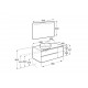 Pack mueble de 2 cajones para lavabo sobre encimera y espejo LED THE GAP - ROCA