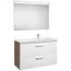 Pack mueble base con 2 cajones, lavabo y espejo LED PRISMA - ROCA