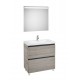 Pack mueble base + lavabo en el centro + espejo LED LANDER - ROCA