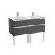 Pack Unik mueble de 4 cajones + lavabo doble THE GAP - ROCA