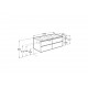 Pack Unik mueble de 4 cajones + lavabo doble THE GAP - ROCA