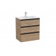 Pack Unik mueble base de 3 cajones + lavabo central THE GAP - ROCA