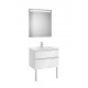 Pack mueble base blanco de 2 cajones + lavabo central + espejo LED THE GAP - ROCA