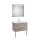 Pack mueble base de 2 cajones + lavabo central + espejo LED THE GAP - ROCA