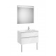 Pack mueble base blanco de 2 cajones + lavabo + espejo LED THE GAP - ROCA