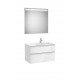 Pack mueble base blanco de 2 cajones + lavabo + espejo LED THE GAP - ROCA