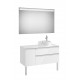 Pack mueble base de 2 cajones para lavabo de sobre encimera derecha y espejo LED THE GAP - ROCA