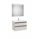 Pack mueble base de 2 cajones + lavabo + espejo LED DOMI - ROCA