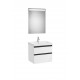 Pack mueble base de 2 cajones + lavabo + espejo LED DOMI - ROCA