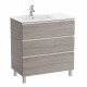 Pack Unik mueble base de 3 cajones + lavabo THE GAP - ROCA