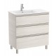 Pack Unik mueble base de 3 cajones + lavabo THE GAP - ROCA