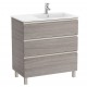 Pack Unik mueble base de 3 cajones + lavabo THE GAP - ROCA