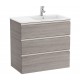 Pack Unik mueble base de 3 cajones + lavabo THE GAP - ROCA