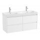 Pack Unik mueble de 4 cajones + lavabo doble ONA - ROCA