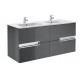 Pack Unik mueble base + lavabo doble VICTORIA-N - ROCA