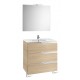 Pack Family mueble base + lavabo + espejo con aplique LED VICTORIA-N - ROCA