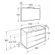 Pack Family mueble base + lavabo + espejo con aplique LED VICTORIA-N - ROCA