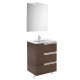 Pack Family mueble base + lavabo + espejo con aplique LED VICTORIA-N - ROCA