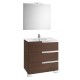 Pack Family mueble base + lavabo + espejo con aplique LED VICTORIA-N - ROCA