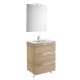 Pack Family mueble base + lavabo + espejo con aplique LED VICTORIA-N - ROCA