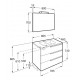 Pack Family mueble base + lavabo + espejo con aplique LED VICTORIA-N - ROCA