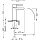 Grifo Monomando lavabo con caño cascada libre-Tres Grifería