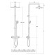 Columna de ducha termostática con altura regulable Level-T - ROCA