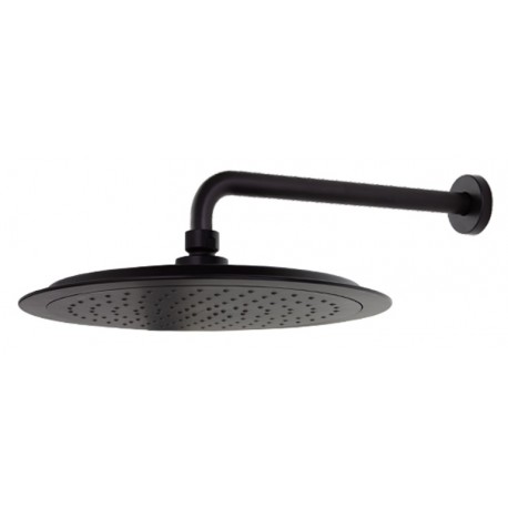 Rociador de ducha extraplano negro mate Ø240mm a pared - RAMÓN SOLER