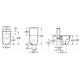Inodoro completo de tanque bajo compacto adosado a pared MERIDIAN - ROCA