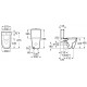 Inodoro completo de tanque bajo, alimentación inferior y caída libre ONA - ROCA