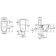 Inodoro completo de tanque bajo, alimentación lateral y caída libre ONA - ROCA
