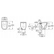Inodoro completo con salida dual con caída libre ONA - ROCA
