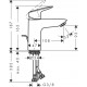 Grifo de lavabo monomando 100 CoolStart con vaciador automático LOGIS - HANSGROHE