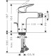 Grifo de bidé monomando 100 con vaciador automático LOGIS - HANSGROHE