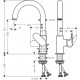 Grifo de lavabo monomando con caño giratorio VERNIS BLEND - HANSGROHE