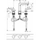 Grifo de lavabo 110 de 3 agujeros Push-Open METROPOL - HANSGROHE