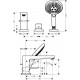 Grifo de 3 agujeros monomando para borde de bañera METROPOL - HANSGROHE