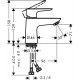 Grifo de lavabo monomando 80 sin vaciador automático TALIS E - HANSGROHE