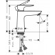 Grifo de lavabo monomando 110 con vaciador Push-Open TALIS E - HANSGROHE